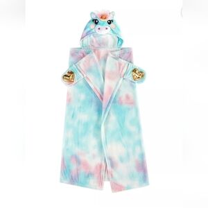 Your Zone Kids Hooded Super Soft Plush Unicorn Throw, 50" x 40", Multicolor